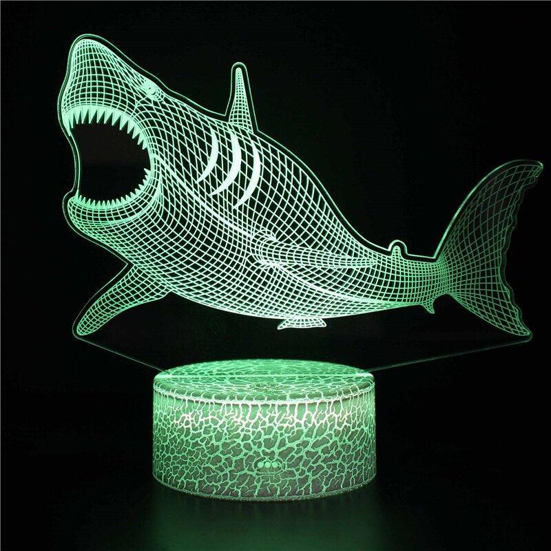 3D Shark Illusion Lamp
