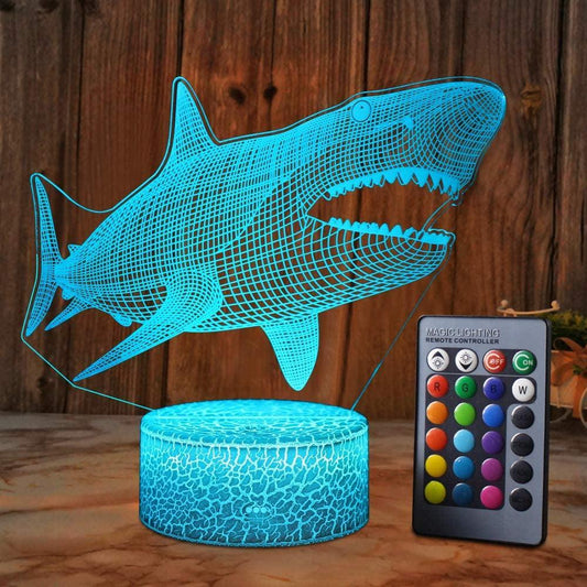 3D Shark Illusion Lamp